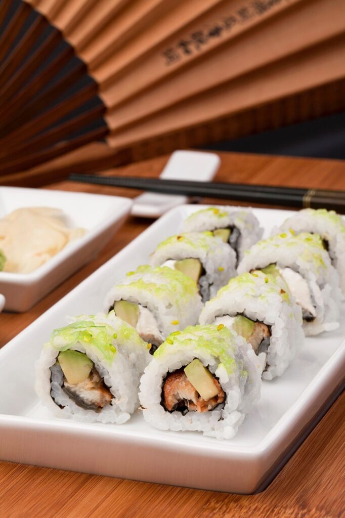 sushi, fish, roll, rice, meal, japanese, restaurant, food, healthy, asian, cuisine, nature, traditional